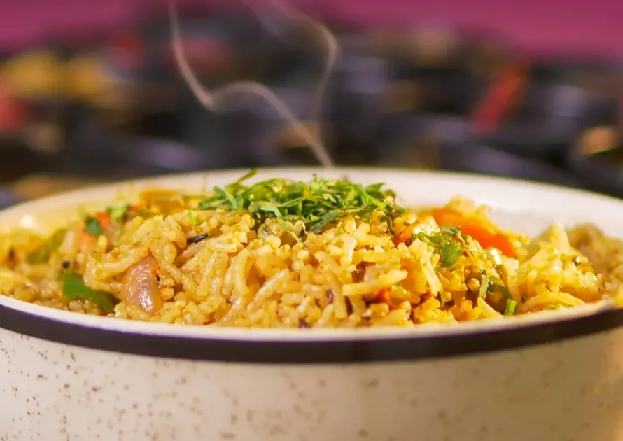 Veg pulao from the Door Ka Tandoor kitchen