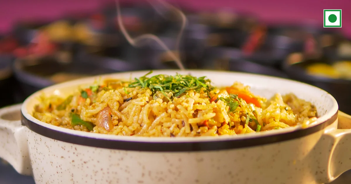 Veg pulao from the Door Ka Tandoor kitchen